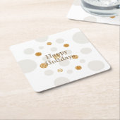 GingerBrood Cookies Vierkante Kartonnen Onderzetter (Schuin)