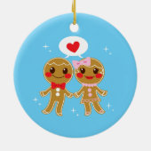 Gingerbrood Couple Keramisch Ornament (Achterkant)
