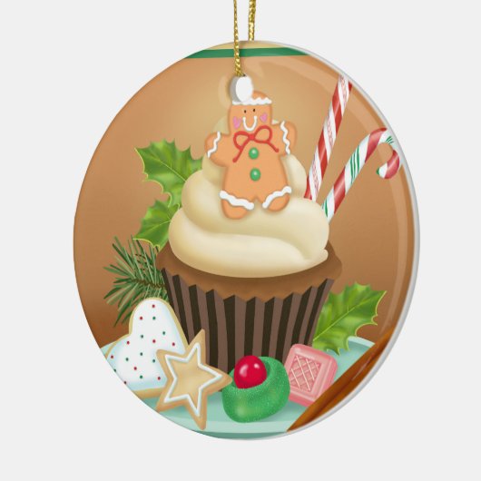 Gingerbrood Cupcake Ornament (Links)