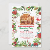 Gingerbrood decoreert feestdag bakken kaart (Voorkant)