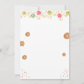 Gingerbrood decoreert feestdag kaart (Achterkant)