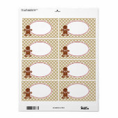 Gingerbrood-etiketten Etiket (Full Sheet)