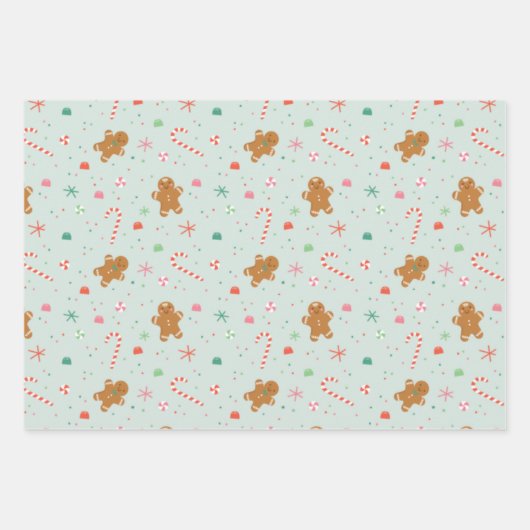 Gingerbrood Eumdrop papier voor verpakkingsdoelein Inpakpapier Vel (Voorkant)