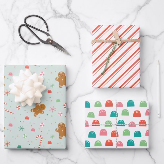 Gingerbrood Eumdrop papier voor verpakkingsdoelein Inpakpapier Vel (Voorkant)