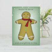 Gingerbrood Feestdagenkaart (Staand voorkant)