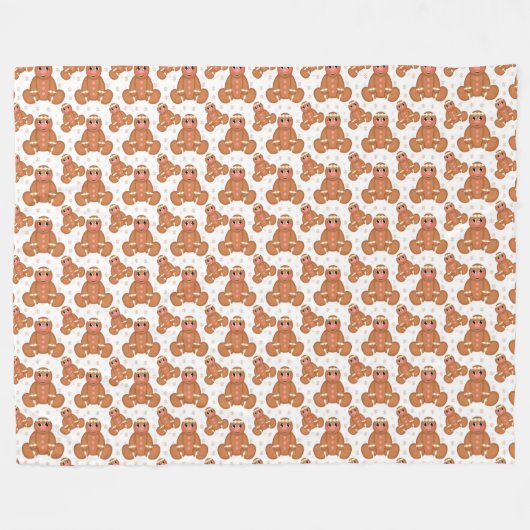 Gingerbrood Fleece Deken (Voorkant (Horizontaal))