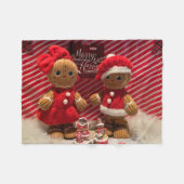 Gingerbrood fleece deken (Voorkant (Horizontaal))