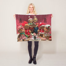 Gingerbrood fleece deken