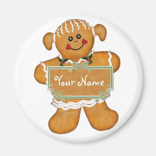 Gingerbrood Fun Magneet (Voorkant)