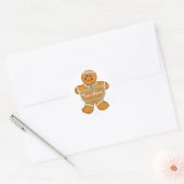 Gingerbrood Fun Ronde Sticker (Envelop)