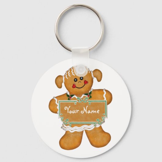 Gingerbrood Fun Sleutelhanger (Voorkant)