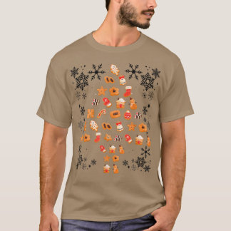 Gingerbrood Funny kerstboom Lights Xmas Match T-shirt