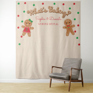 Gingerbrood Geslacht Banner Foto achtergrond Wandkleed