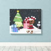 Gingerbrood Girl Canvas Afdruk (Insitu (Houten vloer))