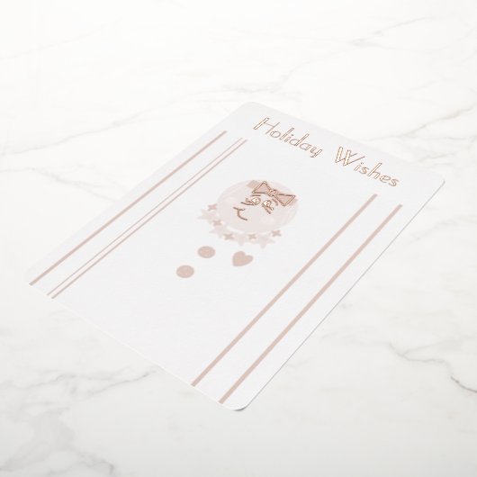 "Gingerbrood Girl" Flat Folie Holiday Kaart (Gedraaid)