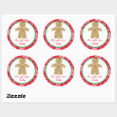 Gingerbrood Girl Kinderen Gift Label Kerst sticker (Vel)