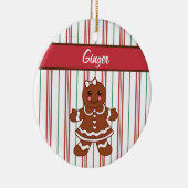 Gingerbrood Girl-Ornament Keramisch Ornament (Rechts)