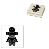 Gingerbrood Girl Rubberstempel (Gestempeld)