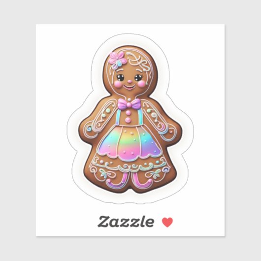 Gingerbrood Girl Sticker (Vel)