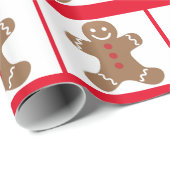 Gingerbrood glimlachen cadeaupapier (Rol Hoek)