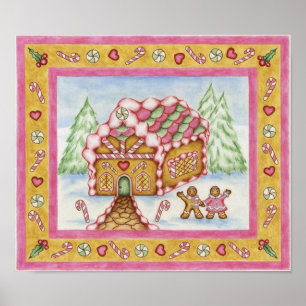 Gingerbrood Heart House Poster