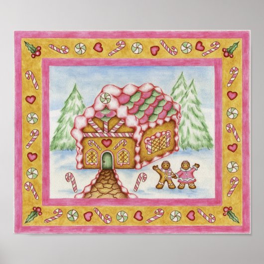 Gingerbrood Heart House Poster (Voorkant)