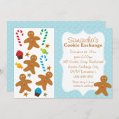 Gingerbrood Holiday Cookie Exchange Kaart (Voorkant / Achterkant)