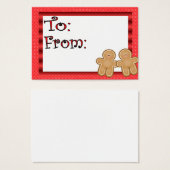 Gingerbrood Holiday Gift Label Visitekaartje (Voorkant /achterkant)