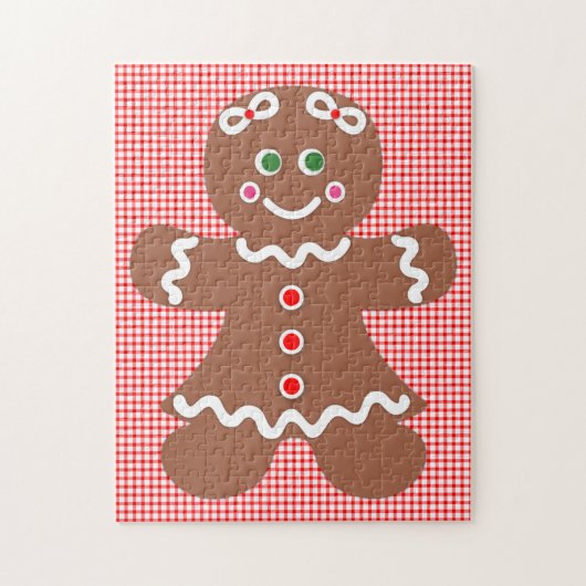 Gingerbrood Holiday Girl Legpuzzel (Verticaal)