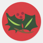 Gingerbrood Holly Multicolor Ronde Sticker (Voorkant)