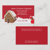 Gingerbrood House Bakery Cookie Visitekaartje (Voorkant / Achterkant)