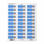 Gingerbrood House Blue Return Address Labels (Full Sheet)