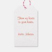 Gingerbrood House Cadeaulabel (Achterkant)