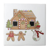 Gingerbrood House Ceramic Tile Tegeltje (Voorkant)