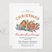 Gingerbrood House Cookie Exchange Kerstmis Kaart (Voorkant / Achterkant)