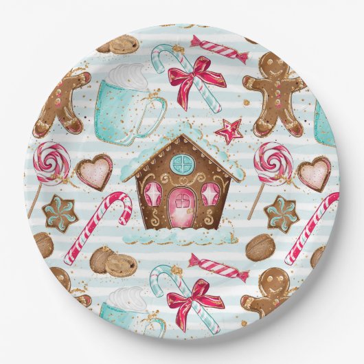 Gingerbrood House Cookies Snoep Paper Bord (Voorkant)