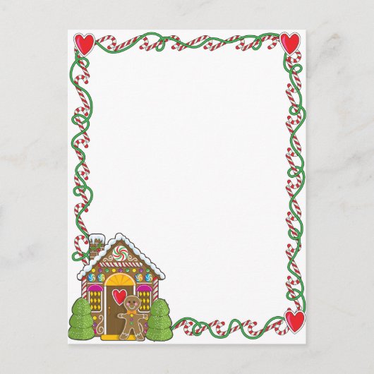 Gingerbrood House Corner Briefkaart (Voorkant)