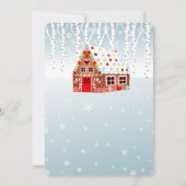 Gingerbrood House Decorting Birthday Invitation Kaart (Achterkant)