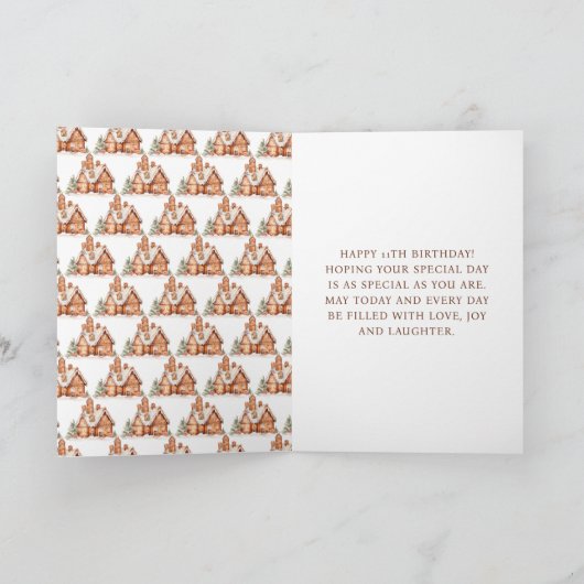 Gingerbrood House Decorting Birthday Party Kaart (Binnen)