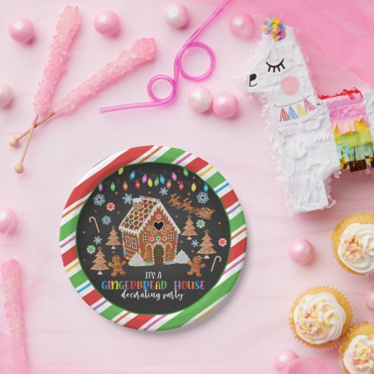 Gingerbrood House Decorting Party Bord - Blk (Feest)