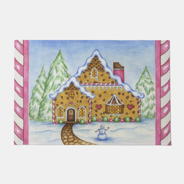 Gingerbrood House Doormat Deurmat (Voorkant)