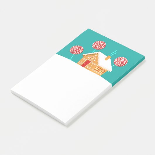 Gingerbrood House en Lollipops Post-it® Notes (Schuin)
