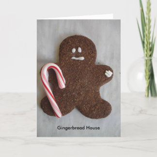 Gingerbrood House Feestdagen Kaart