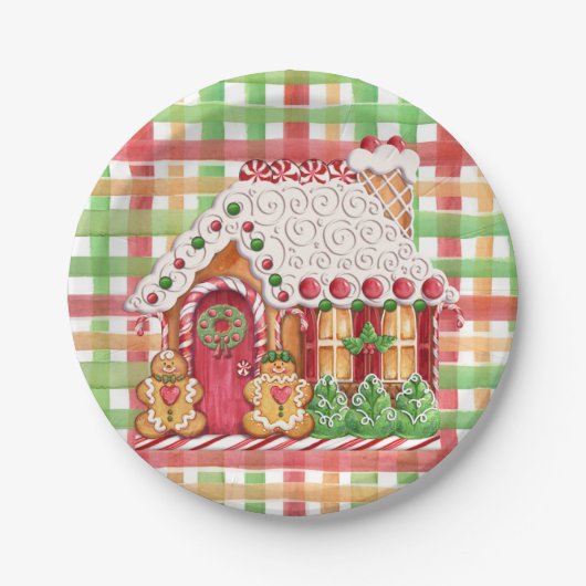 Gingerbrood House Gingerbrood Family Paper Bord (Voorkant)