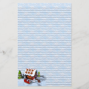 Gingerbrood House Holiday Writers Paper Briefpapier