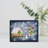 Gingerbrood House in Snow Briefkaart (Staand voorkant)