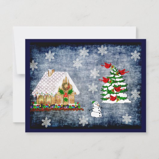 Gingerbrood House in Snow Kaart (Voorkant)