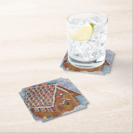 Gingerbrood House Kartonnen Onderzetters