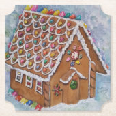 Gingerbrood House Kartonnen Onderzetters (Voorkant)