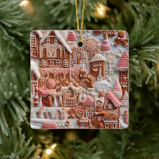 Gingerbrood House Keramisch Ornament (Boom)